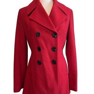 Black Rivet wool blend pea coat